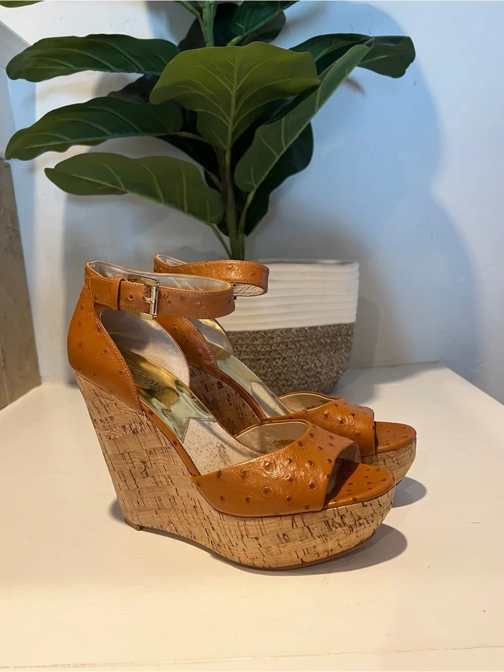 MICHAEL Michael Kors Tan Wedge Sandals